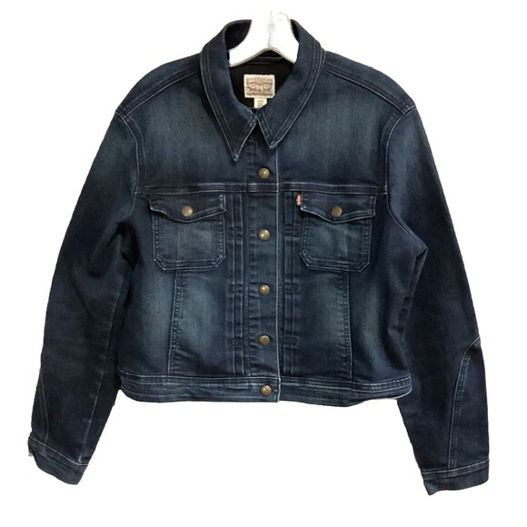 Levi’s Jackets & Blazers - LEVI’S Women's Truckers Jean Jacket Size XL Blue Denim Snaps VGUC
